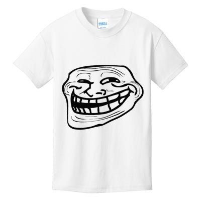 Funny Troll Face Nerd Geek Kids T-Shirt