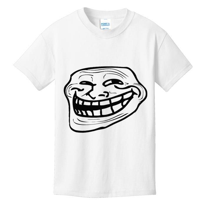 Funny Troll Face Nerd Geek Kids T-Shirt