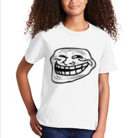Funny Troll Face Nerd Geek Kids T-Shirt