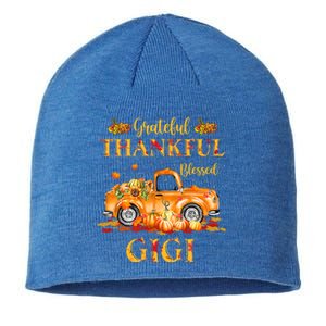 Farm Truck Fall Grateful Thankful Blessed Gigi Thanksgiving Cute Gift Sustainable Beanie