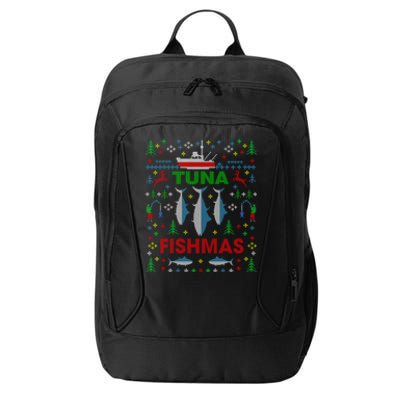 Funny Tuna Fishing Ugly Christmas Party Gift Funny Gift City Backpack