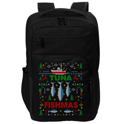 Funny Tuna Fishing Ugly Christmas Party Gift Funny Gift Impact Tech Backpack