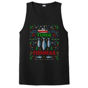 Funny Tuna Fishing Ugly Christmas Party Gift Funny Gift PosiCharge Competitor Tank