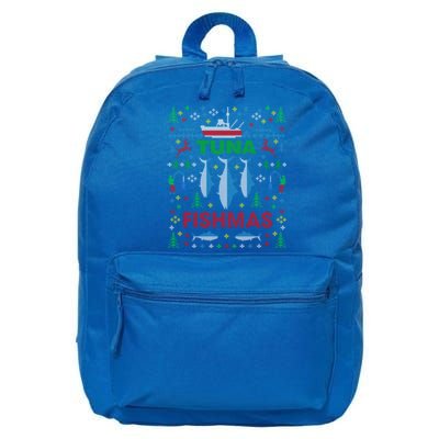 Funny Tuna Fishing Ugly Christmas Party Gift Funny Gift 16 in Basic Backpack