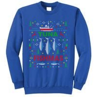 Funny Tuna Fishing Ugly Christmas Party Gift Funny Gift Tall Sweatshirt