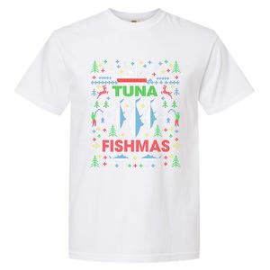 Funny Tuna Fishing Ugly Christmas Party Gift Funny Gift Garment-Dyed Heavyweight T-Shirt