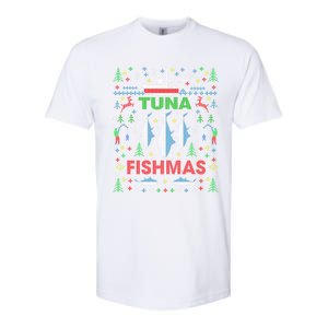 Funny Tuna Fishing Ugly Christmas Party Gift Funny Gift Softstyle CVC T-Shirt