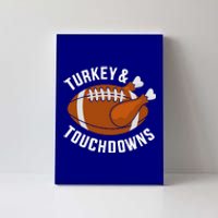 Funny Thanksgiving Football Turkey And Touchdowns Canvas