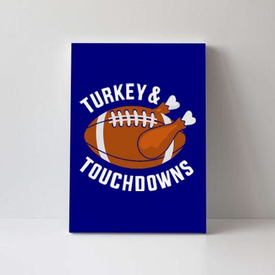 Funny Thanksgiving Football Turkey And Touchdowns Canvas