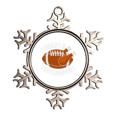 Funny Thanksgiving Football Turkey And Touchdowns Metallic Star Ornament