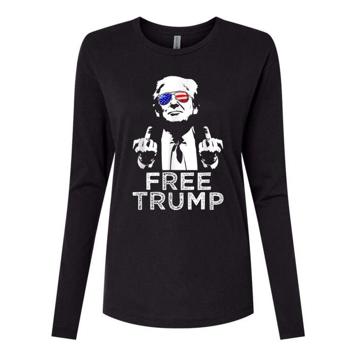 Free Trump, Free Donald Trump Womens Cotton Relaxed Long Sleeve T-Shirt