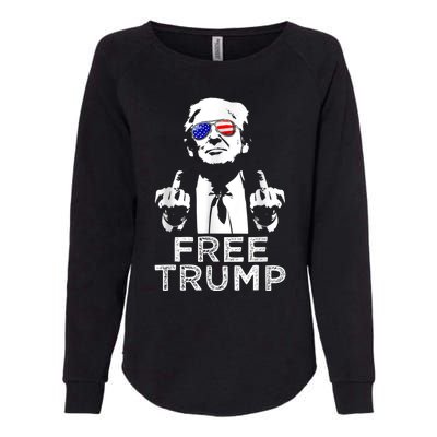 Free Trump, Free Donald Trump Womens California Wash Sweatshirt