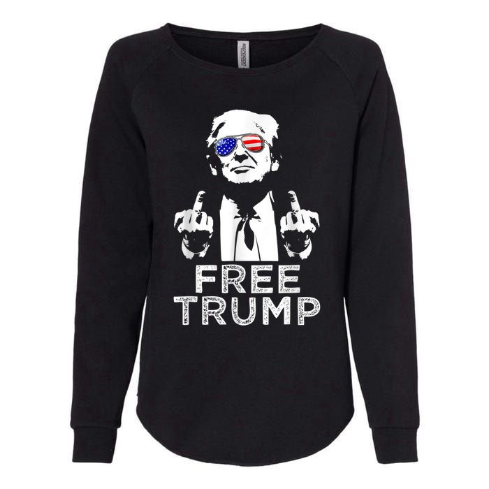 Free Trump, Free Donald Trump Womens California Wash Sweatshirt