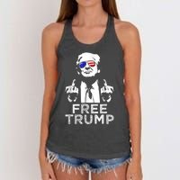 Free Trump, Free Donald Trump Women's Knotted Racerback Tank