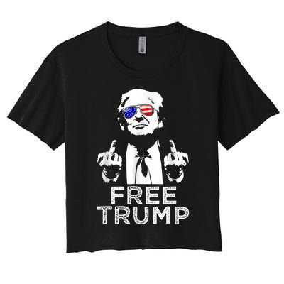 Free Trump, Free Donald Trump Women's Crop Top Tee