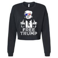 Free Trump, Free Donald Trump Cropped Pullover Crew