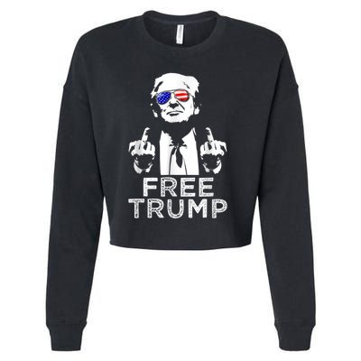 Free Trump, Free Donald Trump Cropped Pullover Crew