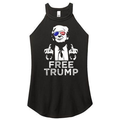 Free Trump, Free Donald Trump Women’s Perfect Tri Rocker Tank