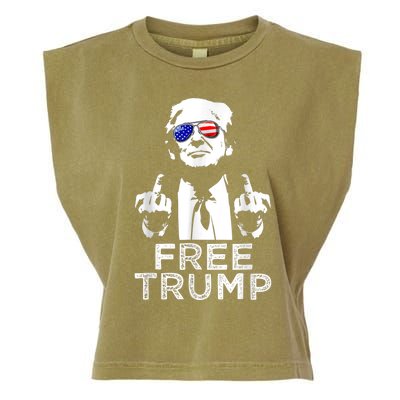 Free Trump, Free Donald Trump Garment-Dyed Women's Muscle Tee