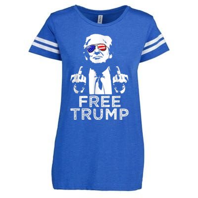 Free Trump, Free Donald Trump Enza Ladies Jersey Football T-Shirt