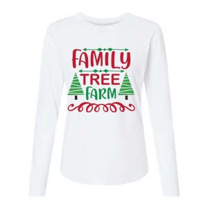 Family Tree Farm Womens Cotton Relaxed Long Sleeve T-Shirt