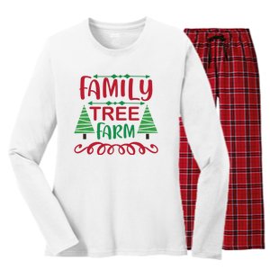 Family Tree Farm Women's Long Sleeve Flannel Pajama Set 