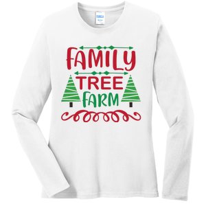 Family Tree Farm Ladies Long Sleeve Shirt