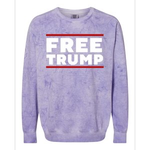 Free Trump Free Donald Trump I Stand With Trump Colorblast Crewneck Sweatshirt