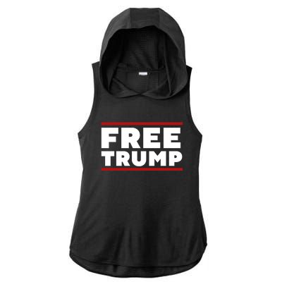 Free Trump Free Donald Trump I Stand With Trump Ladies PosiCharge Tri-Blend Wicking Draft Hoodie Tank