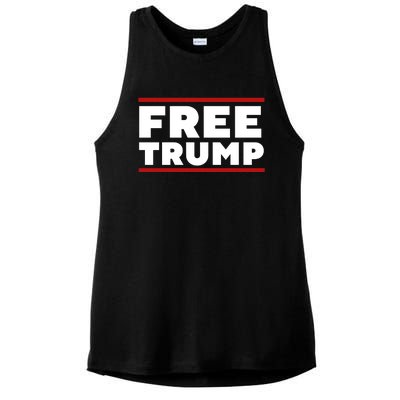 Free Trump Free Donald Trump I Stand With Trump Ladies PosiCharge Tri-Blend Wicking Tank