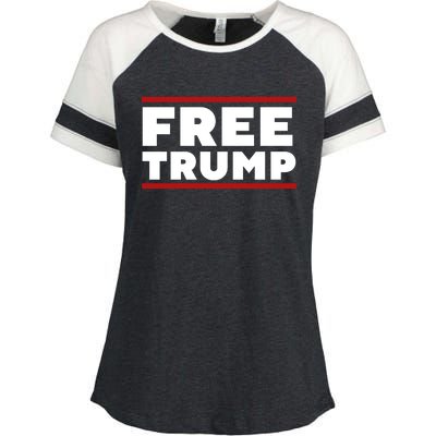 Free Trump Free Donald Trump I Stand With Trump Enza Ladies Jersey Colorblock Tee