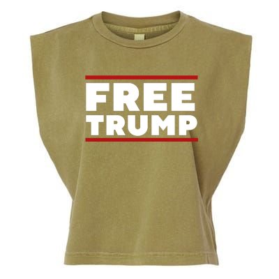 Free Trump Free Donald Trump I Stand With Trump Garment-Dyed Women's Muscle Tee