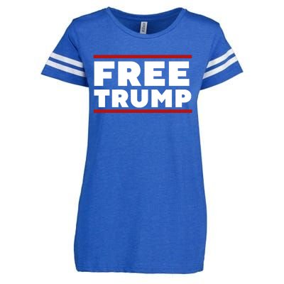 Free Trump Free Donald Trump I Stand With Trump Enza Ladies Jersey Football T-Shirt