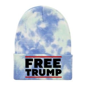 Free Trump Free Donald Trump I Stand With Trump Tie Dye 12in Knit Beanie