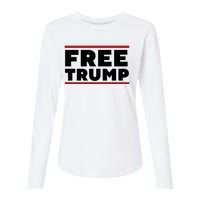 Free Trump Free Donald Trump I Stand With Trump Womens Cotton Relaxed Long Sleeve T-Shirt