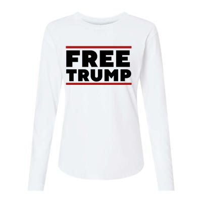 Free Trump Free Donald Trump I Stand With Trump Womens Cotton Relaxed Long Sleeve T-Shirt