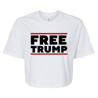 Free Trump Free Donald Trump I Stand With Trump Bella+Canvas Jersey Crop Tee