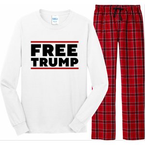 Free Trump Free Donald Trump I Stand With Trump Long Sleeve Pajama Set