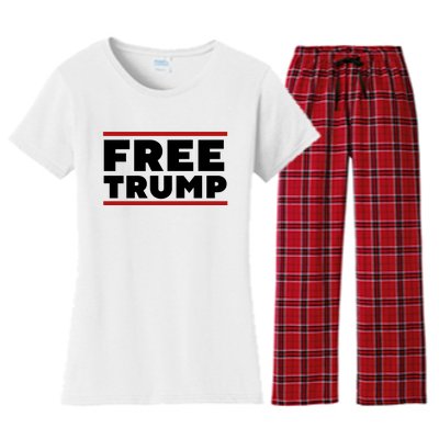 Free Trump Free Donald Trump I Stand With Trump Women's Flannel Pajama Set