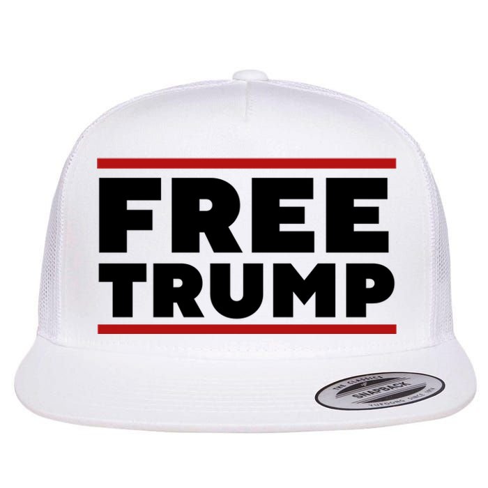 Free Trump Free Donald Trump I Stand With Trump Flat Bill Trucker Hat