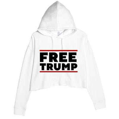 Free Trump Free Donald Trump I Stand With Trump Crop Fleece Hoodie