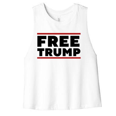 Free Trump Free Donald Trump I Stand With Trump Women's Racerback Cropped Tank