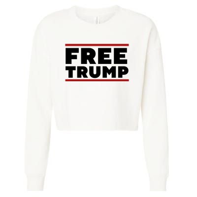 Free Trump Free Donald Trump I Stand With Trump Cropped Pullover Crew