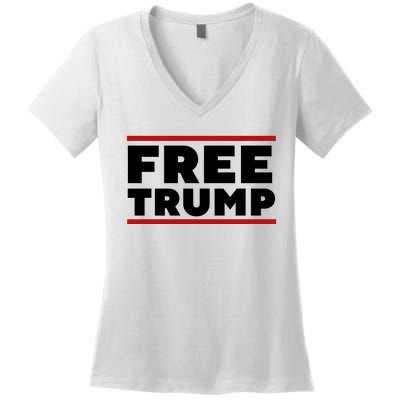 Free Trump Free Donald Trump I Stand With Trump Women's V-Neck T-Shirt