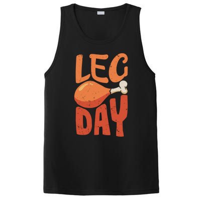 Funny Thanksgiving Funny Quote Leg Day Gift PosiCharge Competitor Tank