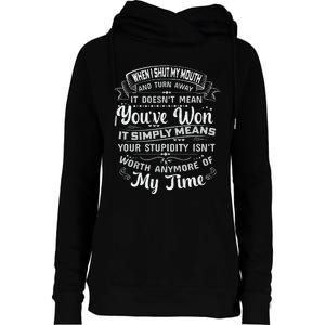 Funny T Womens Funnel Neck Pullover Hood