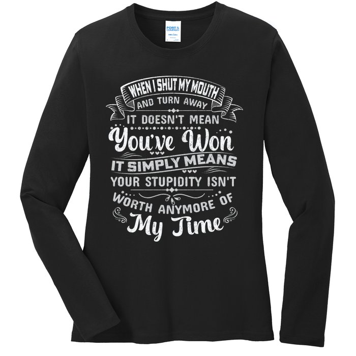 Funny T Ladies Long Sleeve Shirt