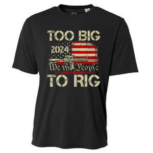 Funny Trump Funny Too Big To Rig Trendy Cooling Performance Crew T-Shirt