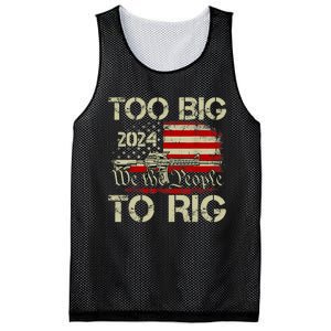 Funny Trump Funny Too Big To Rig Trendy Mesh Reversible Basketball Jersey Tank