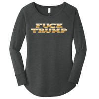 FUCK TRUMP Women's Perfect Tri Tunic Long Sleeve Shirt